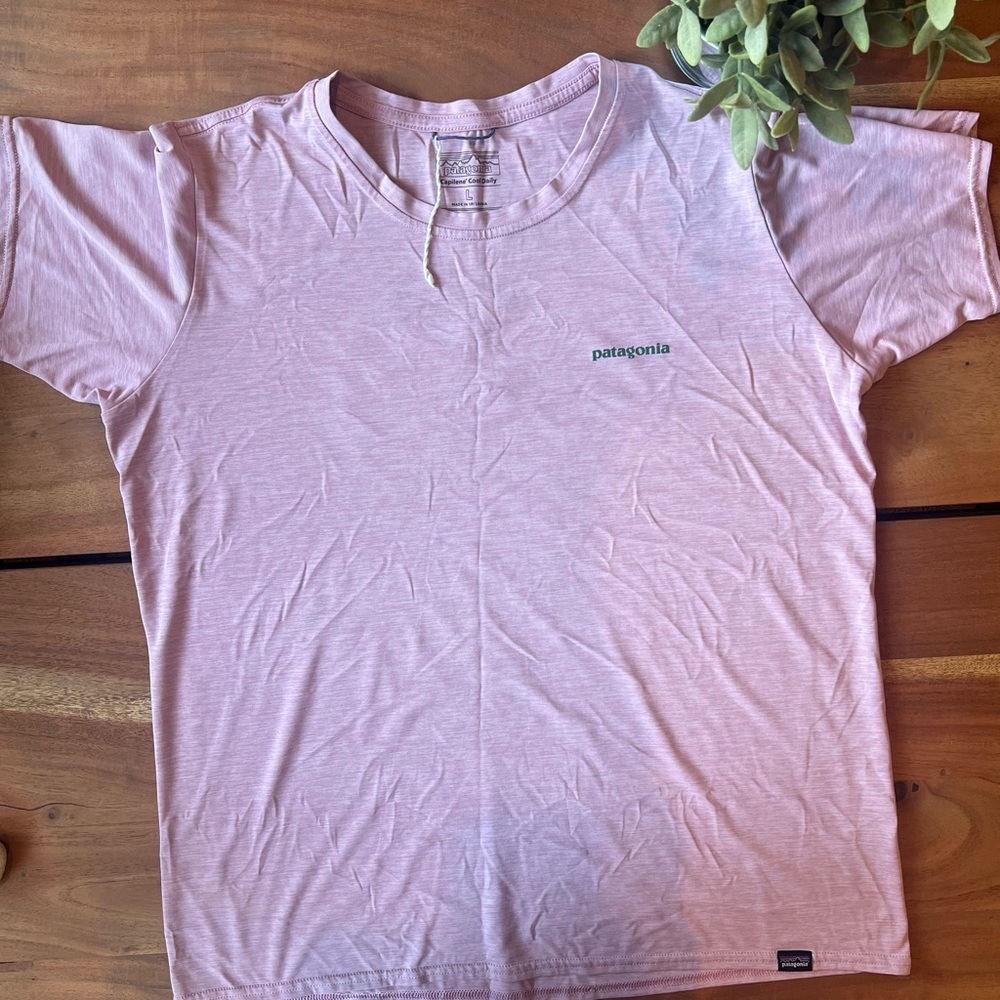 NWOT Patagonia Pink Capeline Cool Daily Tee Shirt